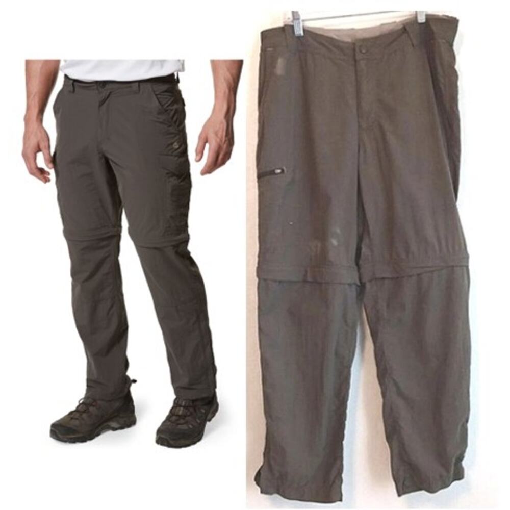 Marmot Cargo Pants Zip-OFF Mens Sz 34 Khaki Gray Hiking Pockets Outdoor Gorpcore